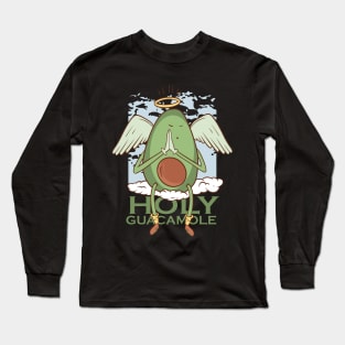 Funny Holy Guacamole Avocado Angel Long Sleeve T-Shirt